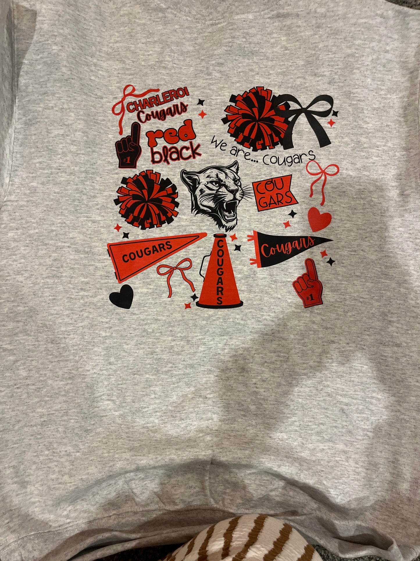 “Oopsie” Charleroi Spirit Bow Crewneck (GRAY)