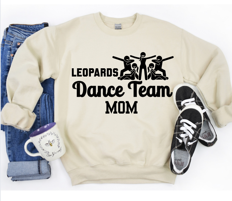 Leopard Dance Team Mom Crewneck/Tee
