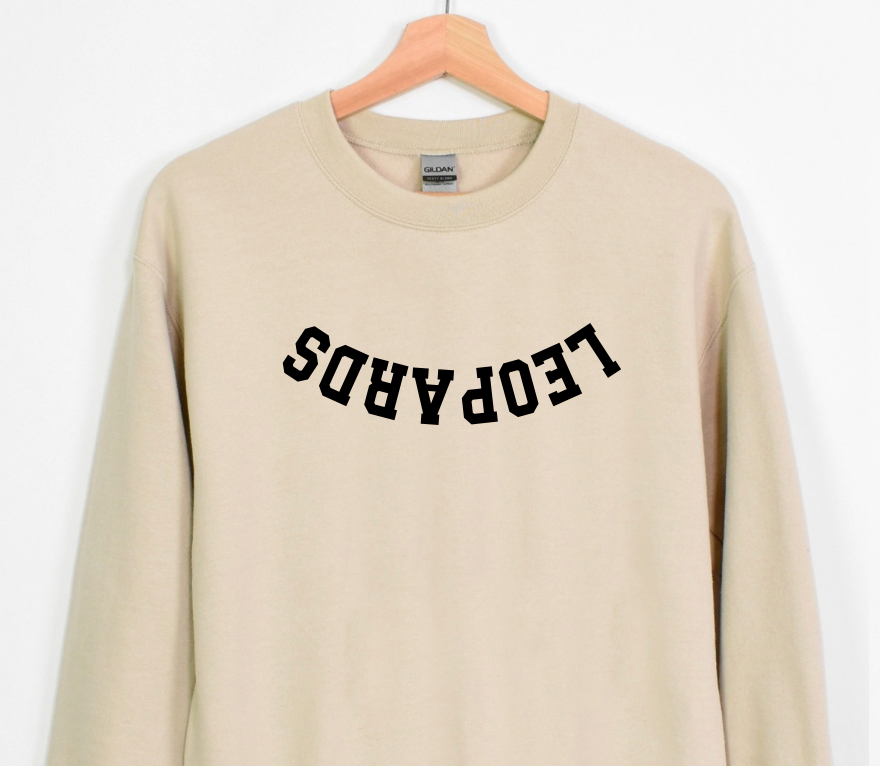 UPSIDE DOWN LEOPARDS CREWNECK