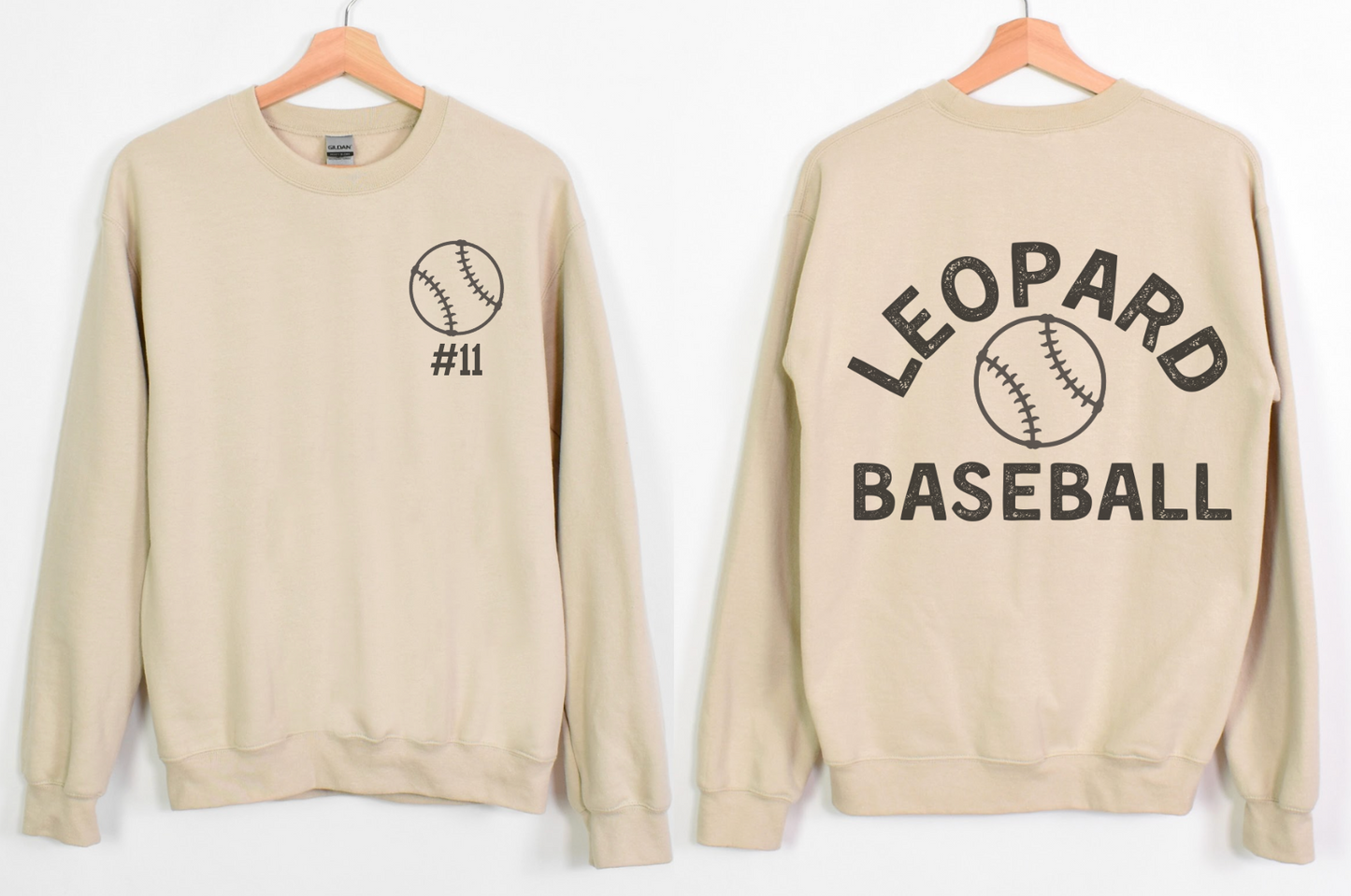 Leopard Baseball Crewneck