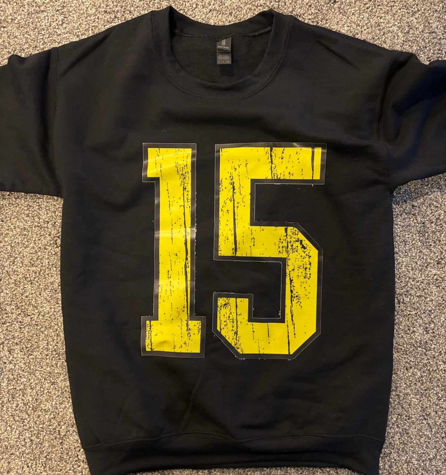 Quick sale- small black and yellow crewneck #15