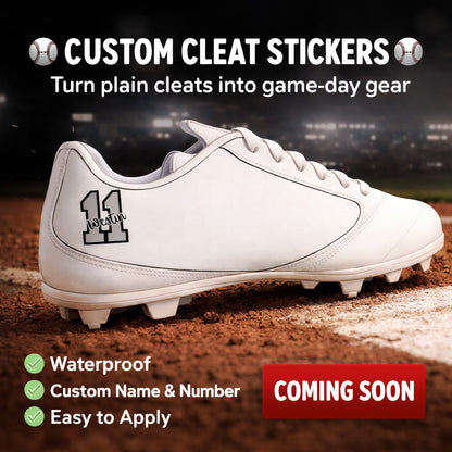 Custom Cleat/Shoe Stickers Set
