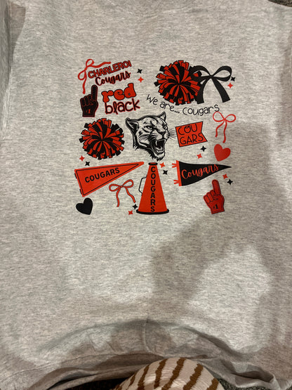 “Oopsie” Charleroi Spirit Bow Crewneck (GRAY)