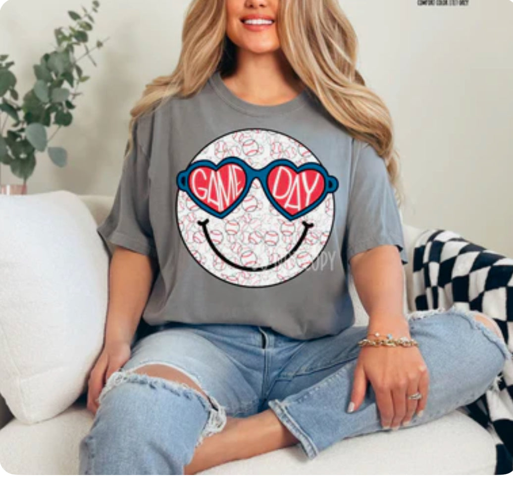 Game Day Smiley Tee