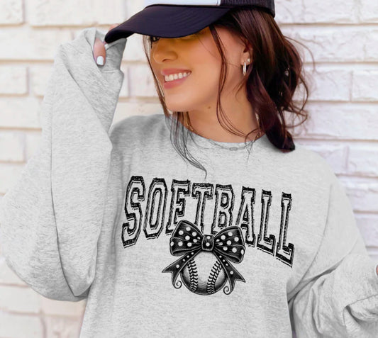 Softball and Bow Tee
