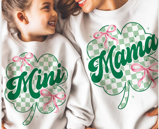 ☘️ MATCHING MINI  & MAMA SHAMROCK Crewneck! ☘️