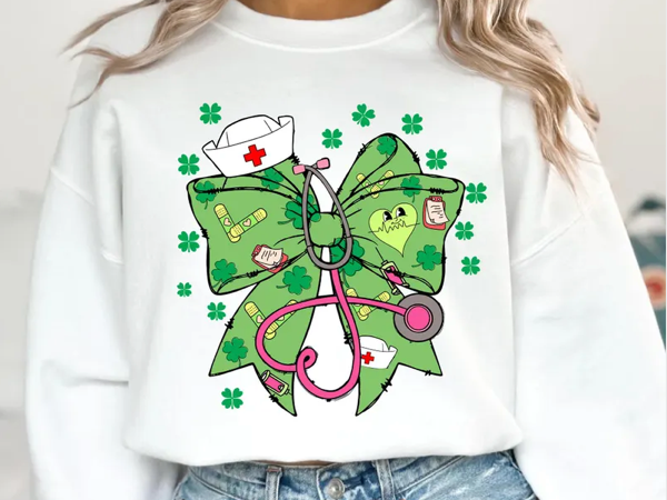 St Patrick's Nurse Crewneck