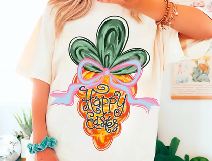 Happy Easter Watercolor Carrot Tee