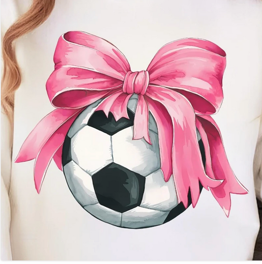 Soccer Ball Bow Crewneck