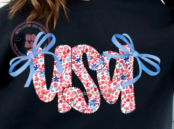 USA Bow T-Shirt/Crewneck