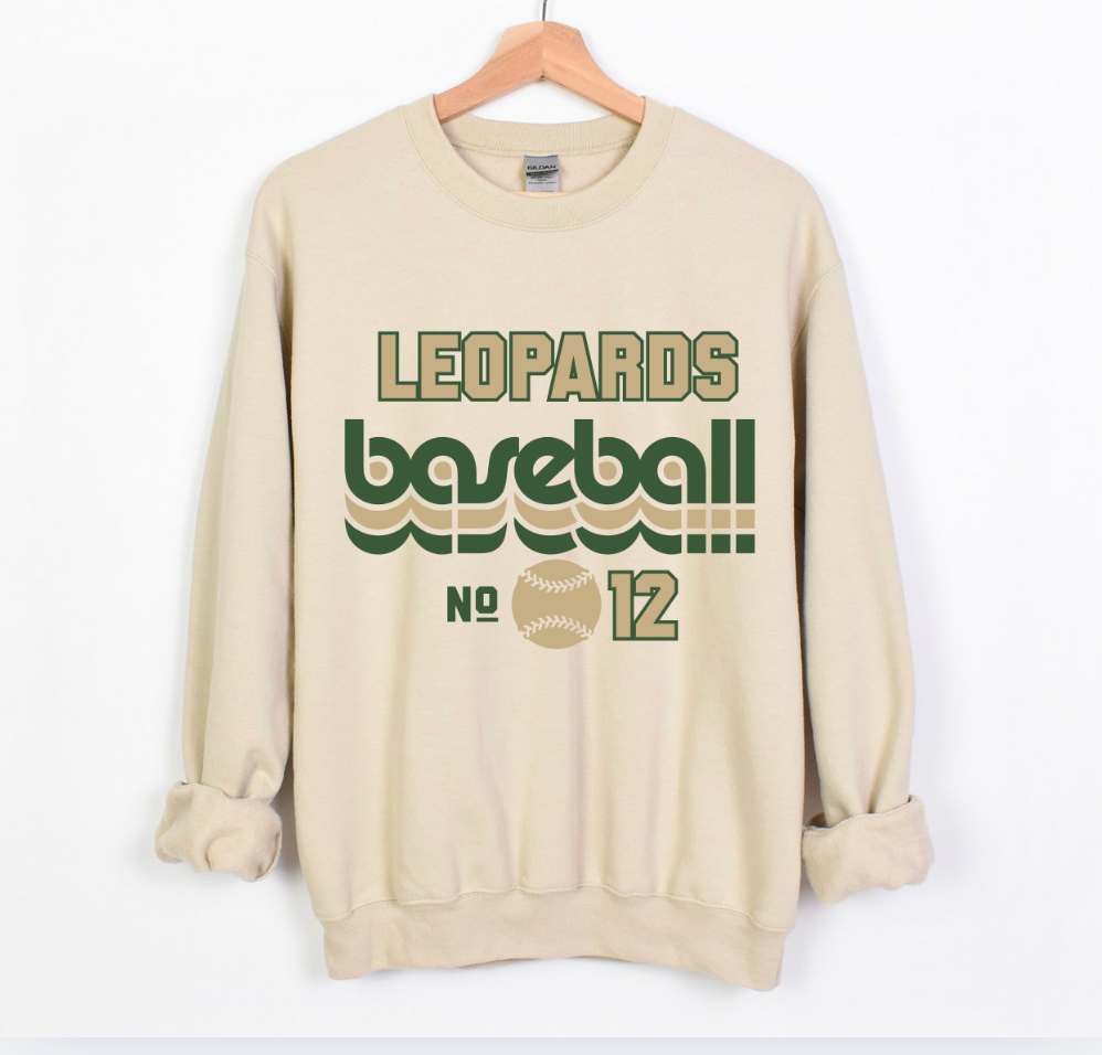 Leopard Baseball Crewneck
