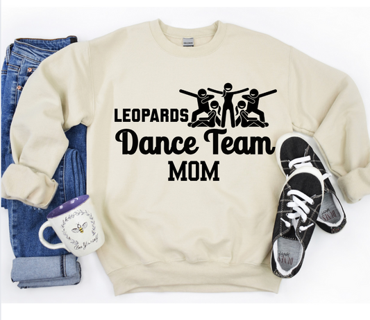 Leopard Dance Team Mom Crewneck/Tee