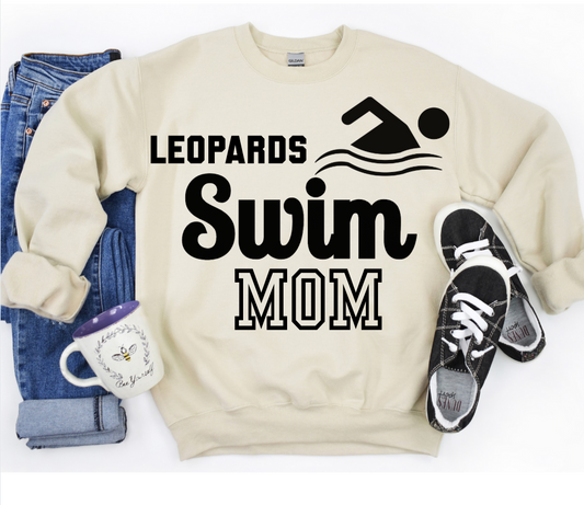 Leopard Swim Mom Crewneck/Tee