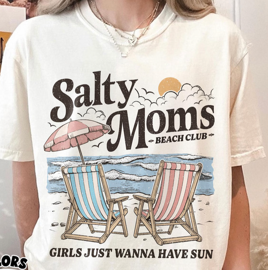 Salty Moms Beach Club Summer Tee