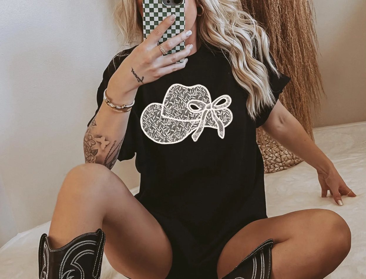 Lace Cowboy Hat Tee