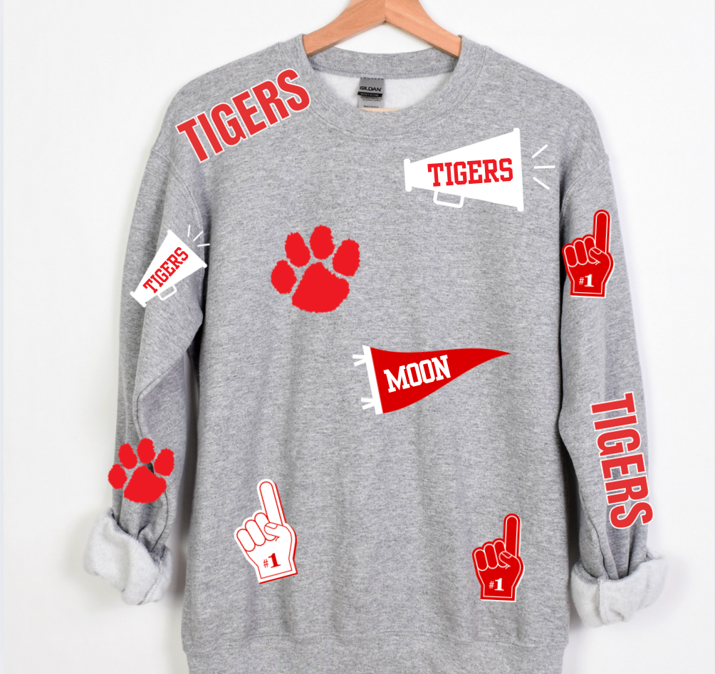 Moon Area Tigers Spirit Crewneck/Tshirt