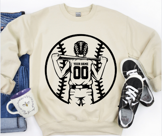 Softball Player Tee/Crew