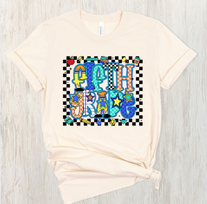 Colorful Grade Level Tee