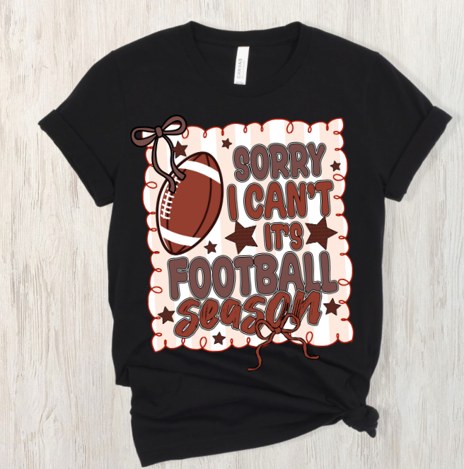 Sorry, Can't.  It's Football Season