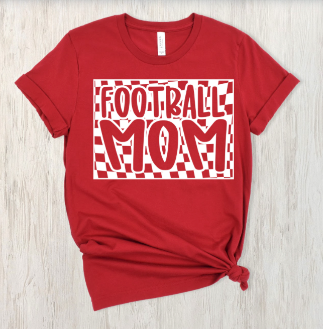 Checkered Football Mom