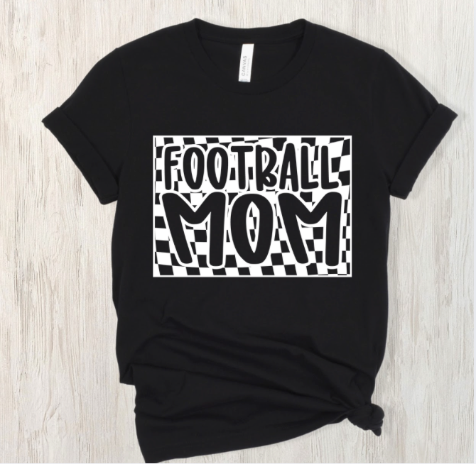 Checkered Football Mom