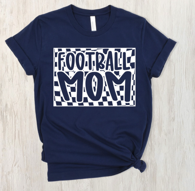 Checkered Football Mom