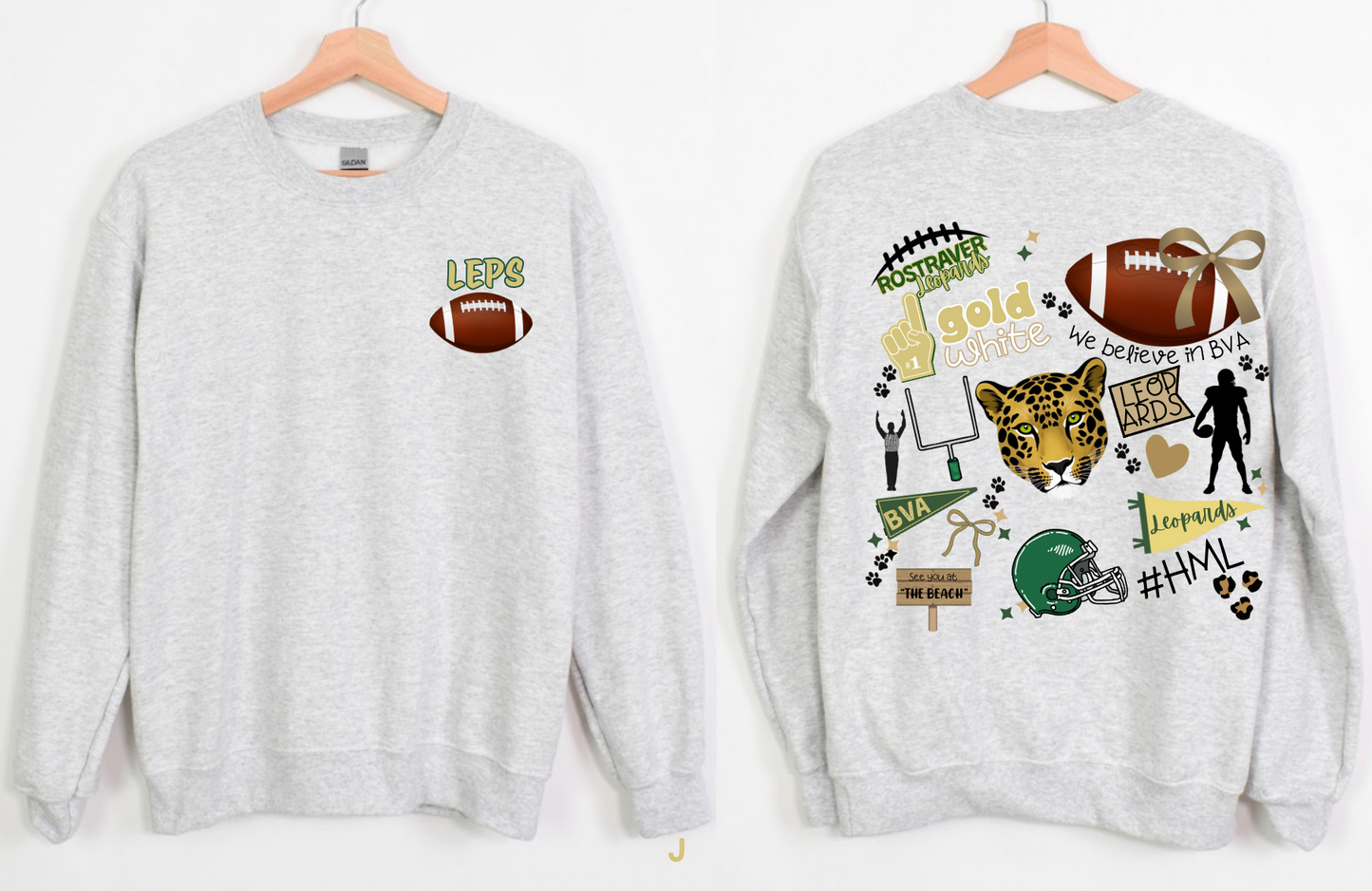 Rostraver Mama Football Spirit Bow Crewneck