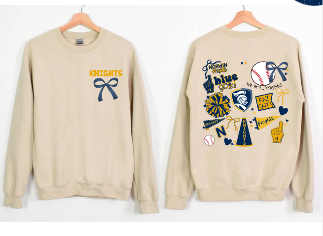 Norwin BASEBALL Mama Bow Crewneck