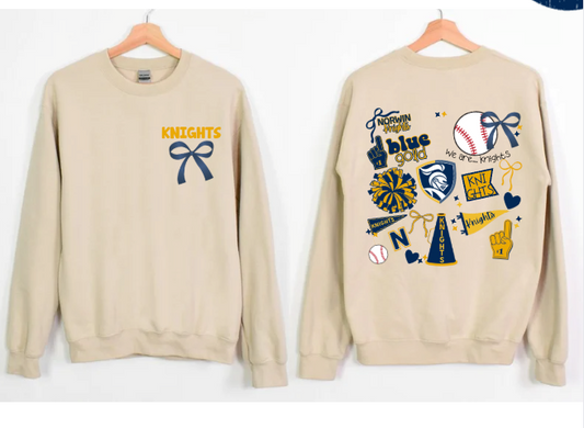 Norwin BASEBALL Mama Bow Crewneck