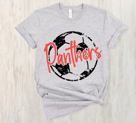 Upper St. Clair Panthers Distressed Soccer Ball T/Crew