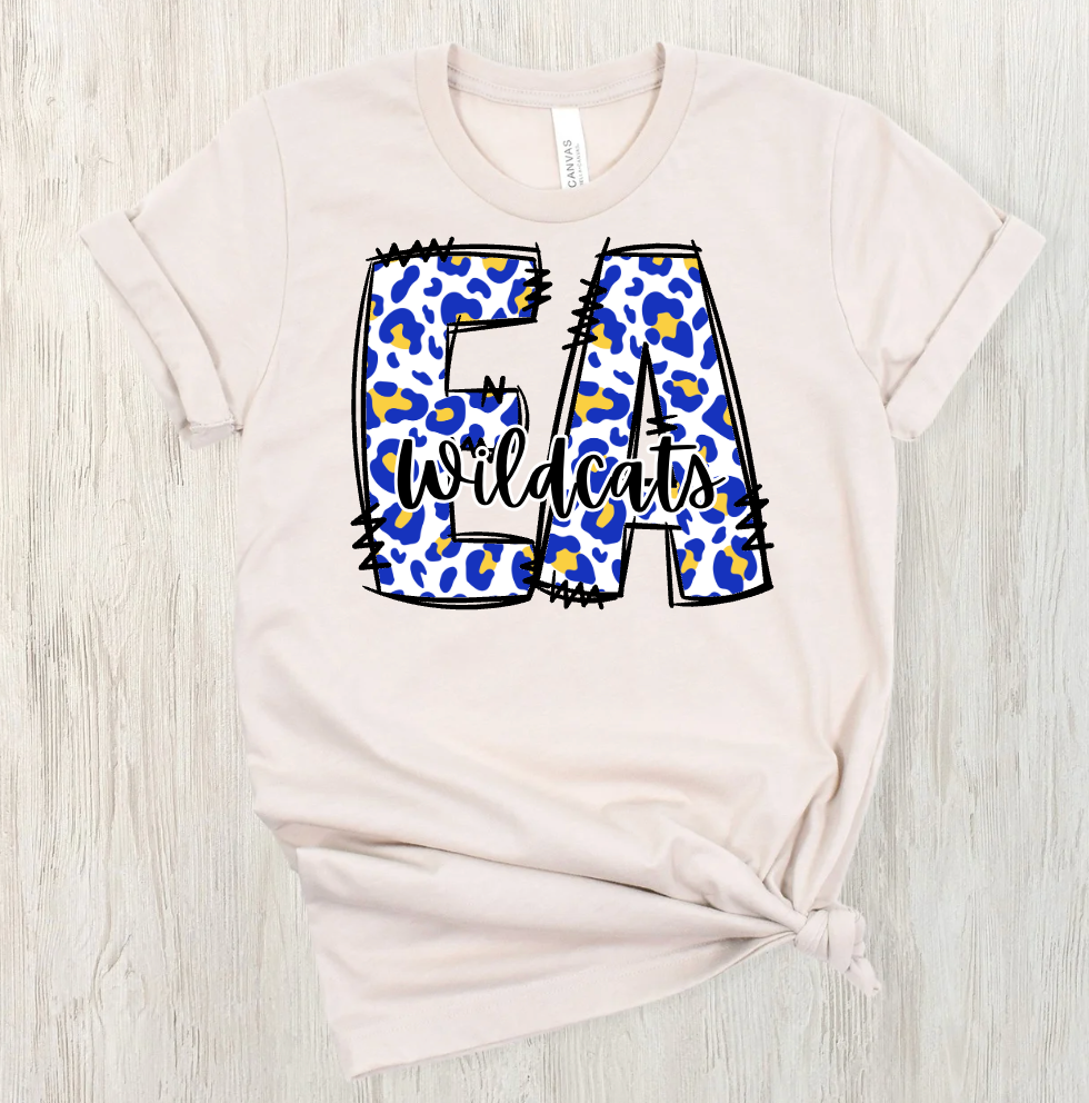 EA Leopard Print Tee and Crewneck
