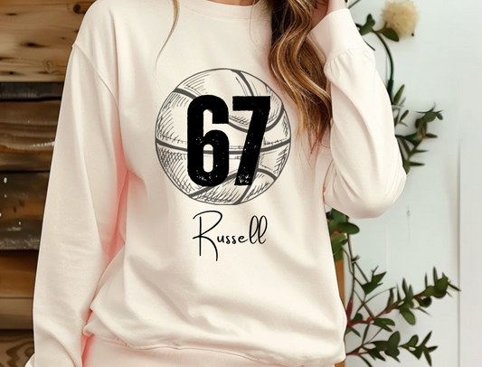 Distressed Basketball Crew