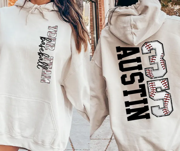 BASEBALL HOODIE- PERSONALIZED