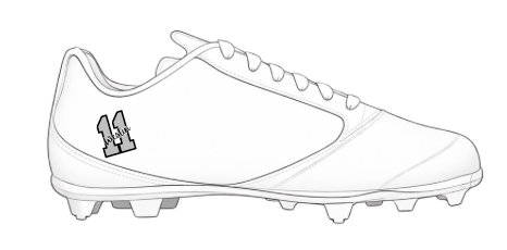 Custom Cleat/Shoe Stickers Set