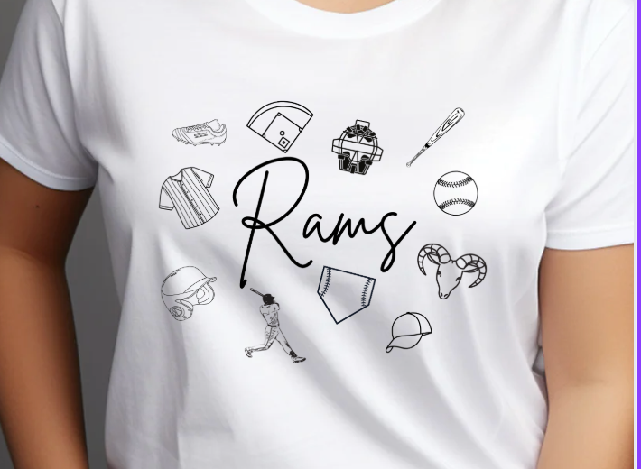 Rams Baseball Doodle