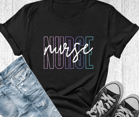 Colorful NURSE Crewneck Sweatshirt