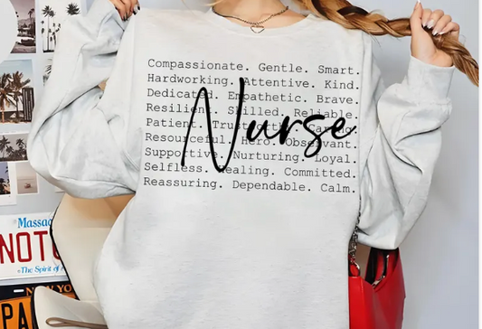Nurse Words Crewneck Sweatshirt