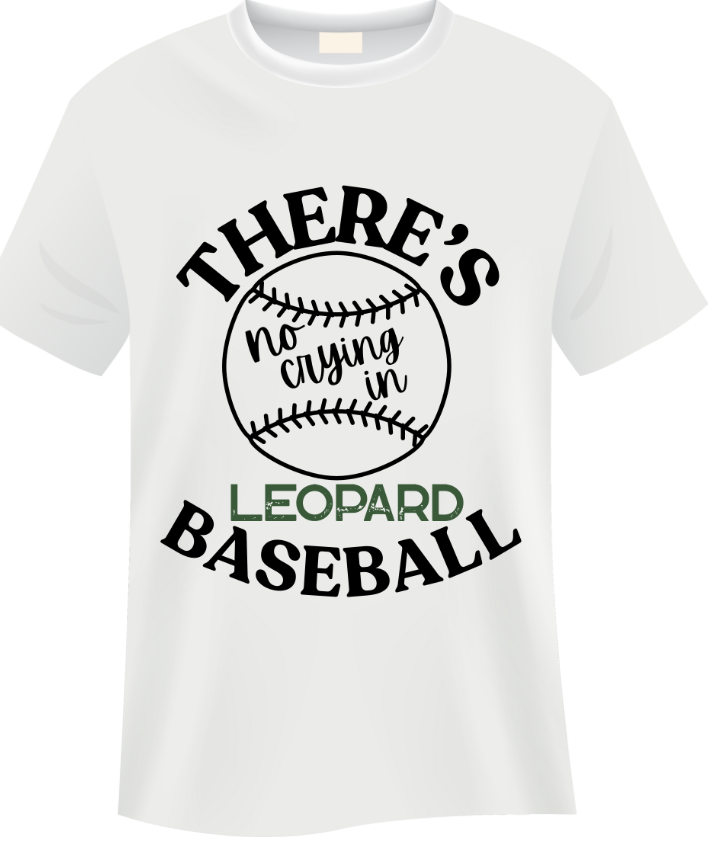 No Crying in Leopard Baseball T-shirt