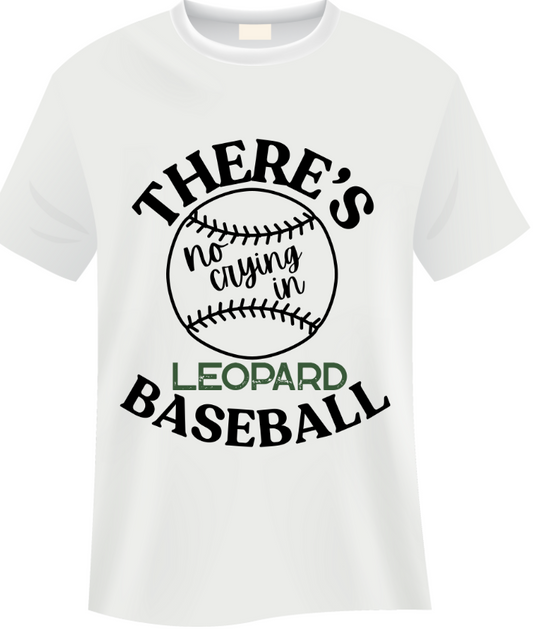 No Crying in Leopard Baseball T-shirt