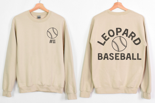 Leopard Baseball Crewneck