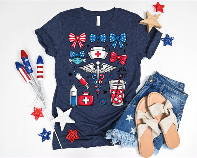 4th of July Nurse Tee