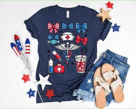 4th of July Nurse Tee