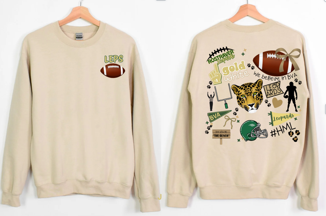 Rostraver Mama Football Spirit Bow Crewneck