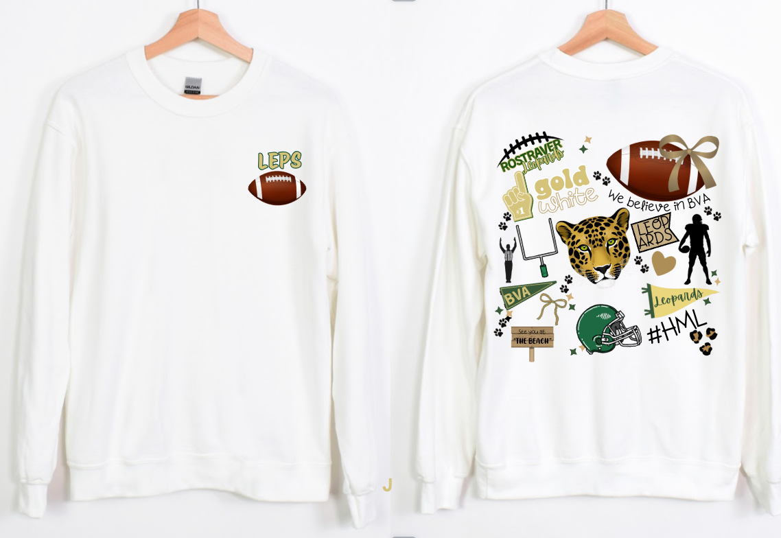 Rostraver Mama Football Spirit Bow Crewneck