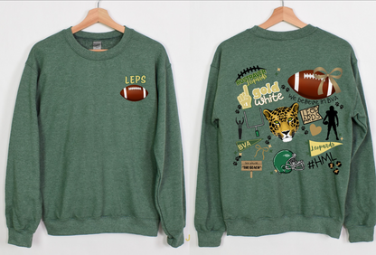 Rostraver Mama Football Spirit Bow Crewneck