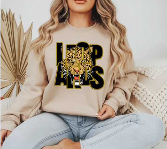 Fierce and Fashionable Leopard Tee/Crew