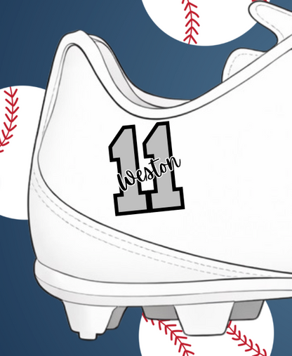 Custom Cleat/Shoe Stickers Set